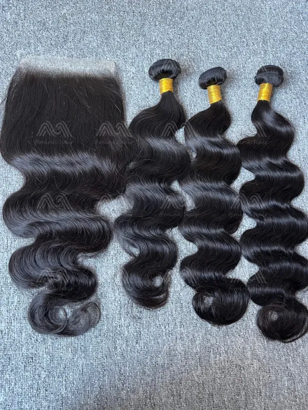 Diamond Hair Body wave 3 Bundles With 6X6 HD Closure Deals