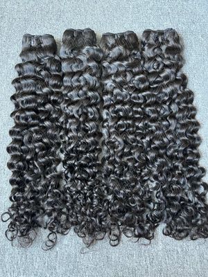 Mink Hair Italian Curly 3 Bundles With 5X5 Transparent Closure Deals