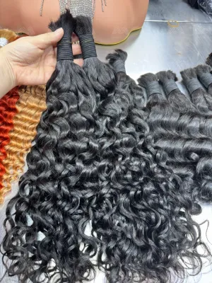 Italian Curly Bulk Hair (100g)