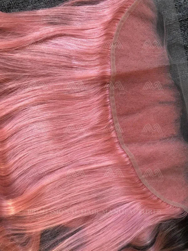 Pink Color Straight 13X4 Frontal