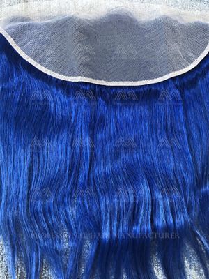 Blue Color Straight 13x4 Frontal