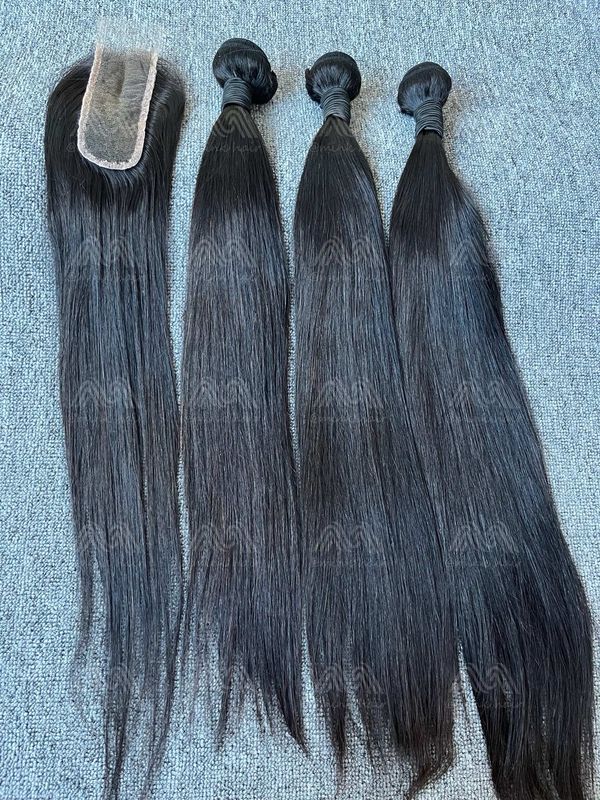Mink Hair Straight 3 Bundles With 2x6 HD Closure Deals