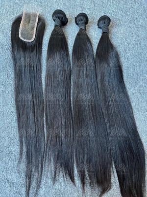Mink Hair Straight 3 Bundles With 2x6 HD Closure Deals