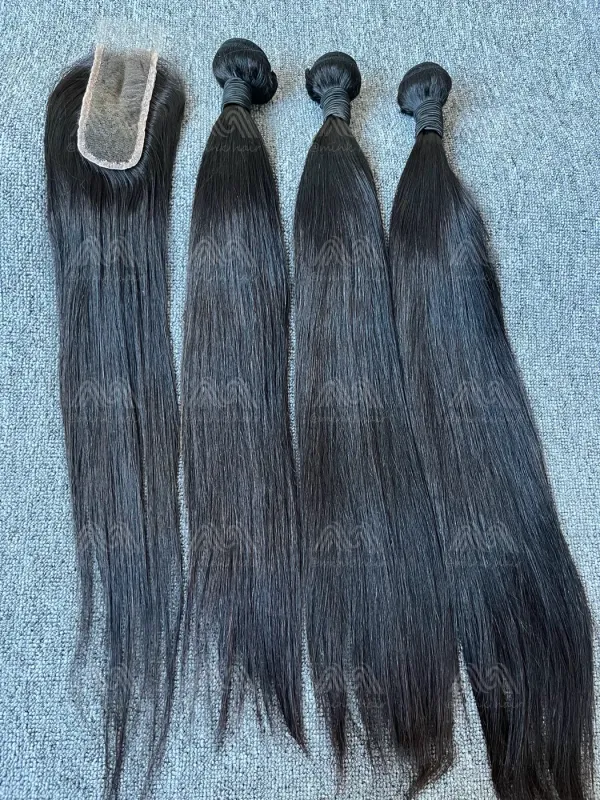 Mink Hair Straight 3 Bundles With 2X6 HD Closure Deals