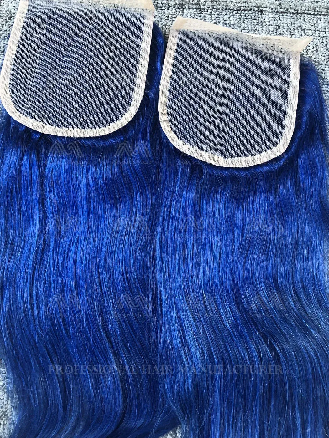 Blue Color Straight 4X4 Closure