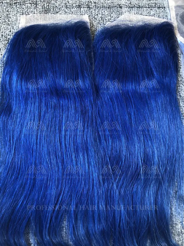 Blue Color Straight 4X4 Closure
