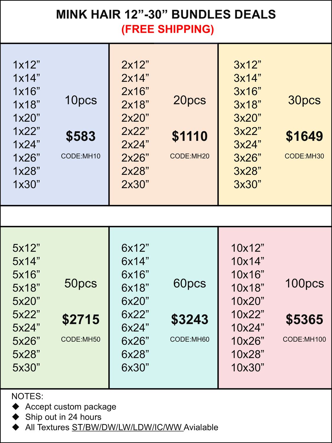 Bundles Deals: Mink Hair Bundles 12inch-30inch