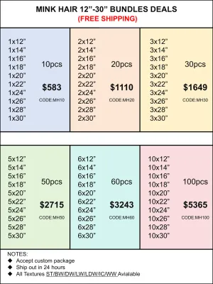 Bundles Deals: Mink Hair Bundles 12inch-30inch