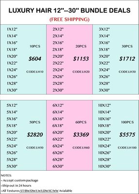 Bundles Deals: Luxury Hair 12inch-30inch