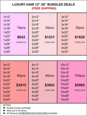 Bundles Deals: Luxury Hair 12inch-30inch