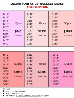 Bundles Deals: Luxury Hair 12inch-30inch