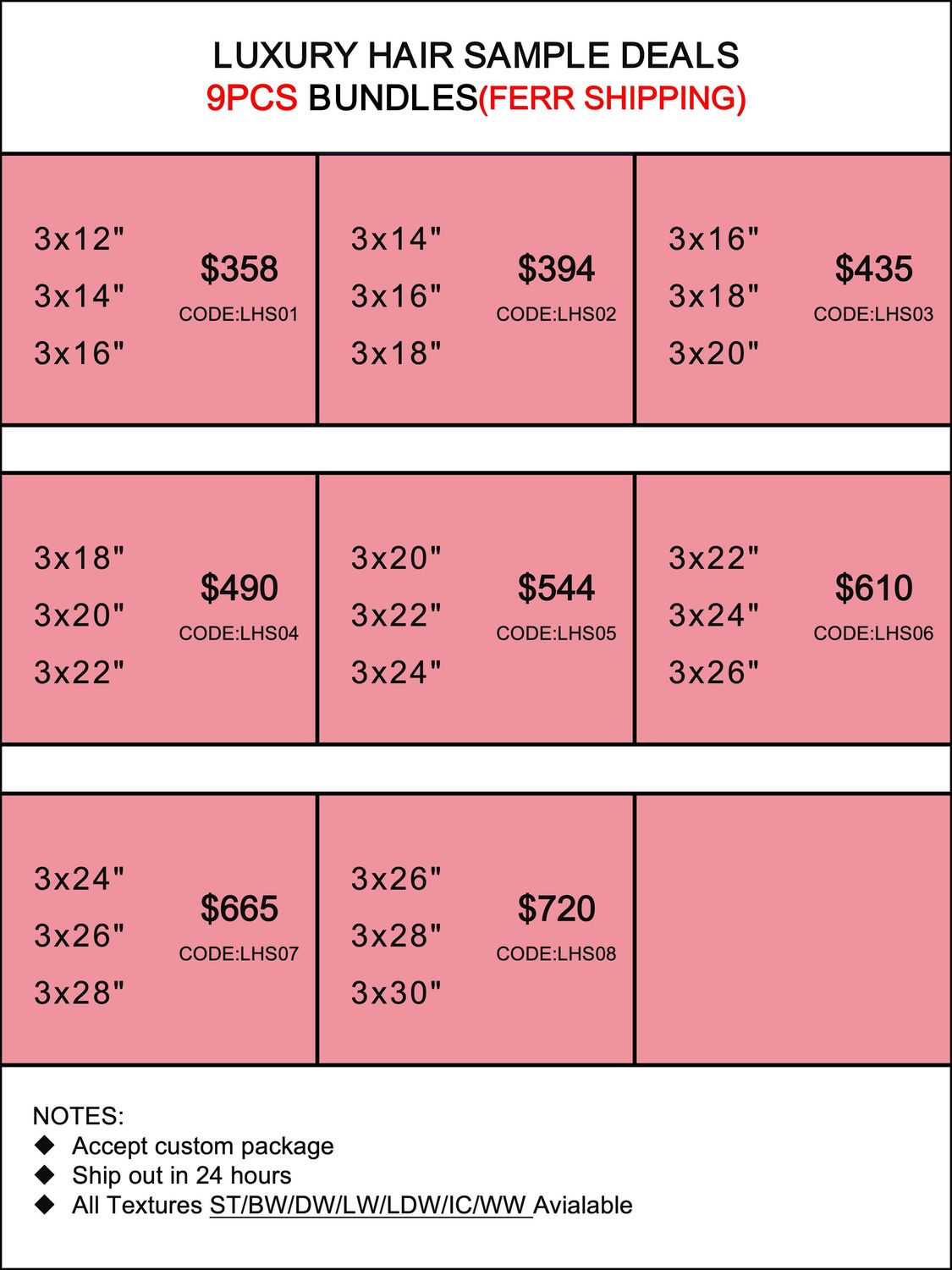 Sample Deals: Luxury Hair 9 Bundles