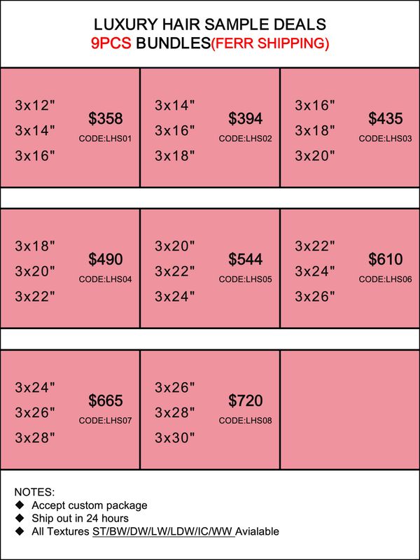 Sample Deals: Luxury Hair 9 Bundles