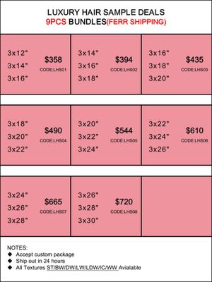 Sample Deals: Luxury Hair 9 Bundles