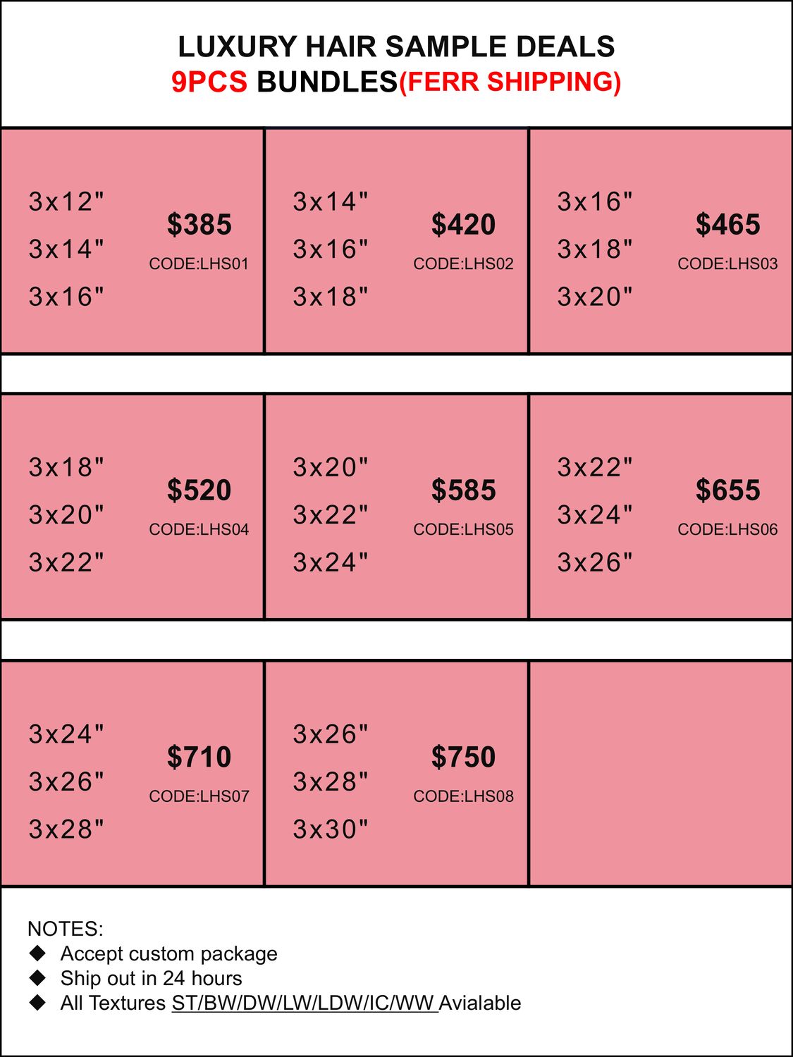 Sample Deals: Luxury Hair 9 Bundles