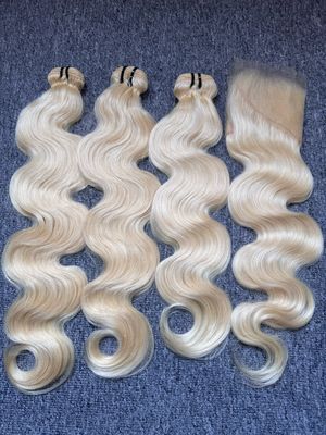 Blonde Hair Body Wave 3 Bundles With 13x4 HD Frontal Deals