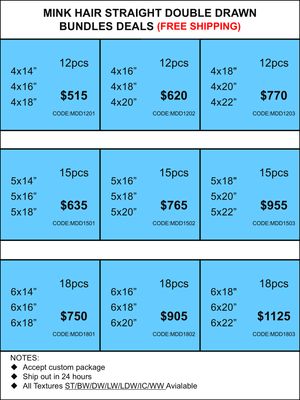 Bundles Deals: Mink Hair Double Drawn Silky Straight