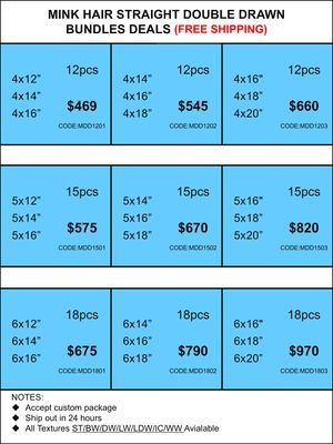 Bundles Deals: Mink Hair Double Drawn Silky Straight