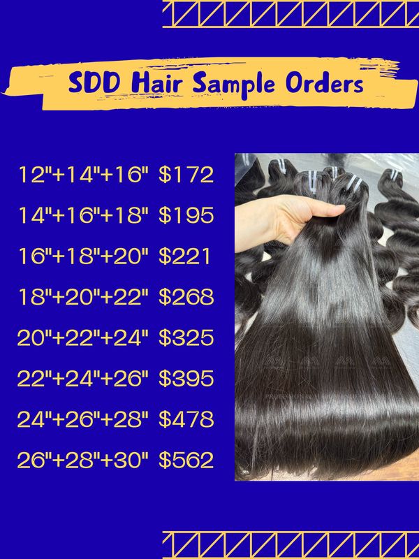 Sample Deals: Super Double Drawn Hair 3 Bundles (100g Each Bundle)