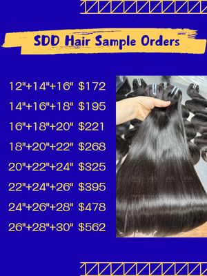 Sample Deals: Super Double Drawn Hair 3 Bundles (100g Each Bundle)
