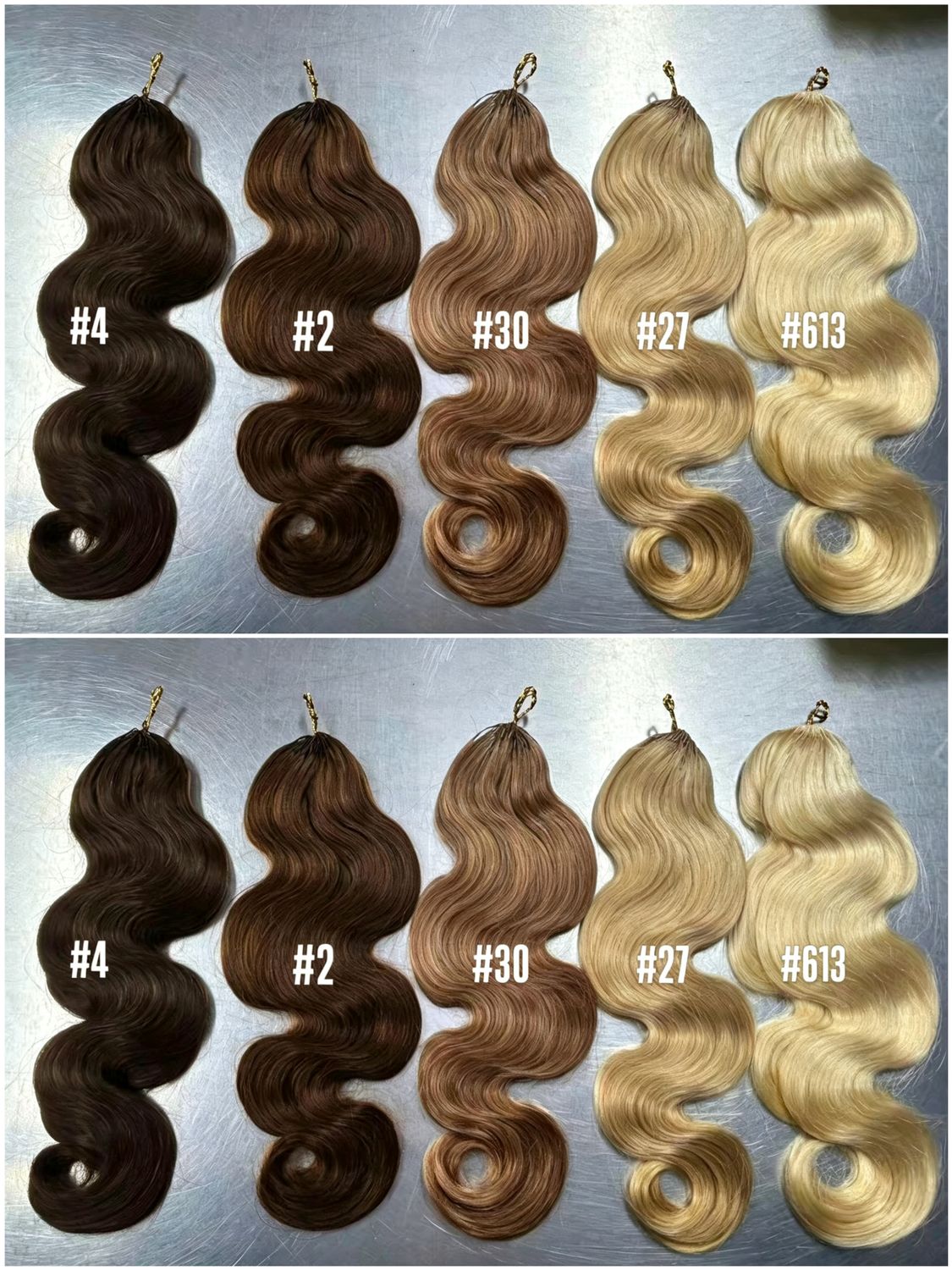 Body Wave Luxury Colored Crochet Hair Extensions(100 Grams With 80pcs Per Pack)