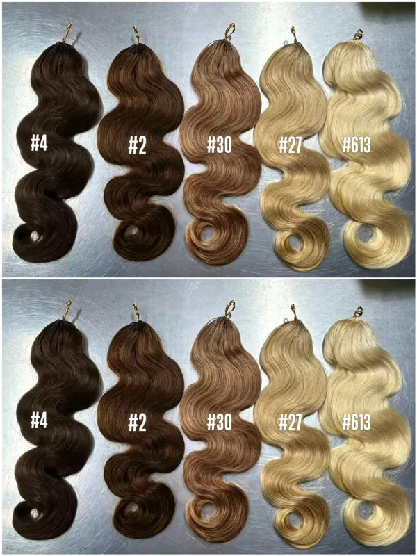 Body Wave Luxury Colored Crochet Hair Extensions(100 Grams With 80pcs Per Pack)