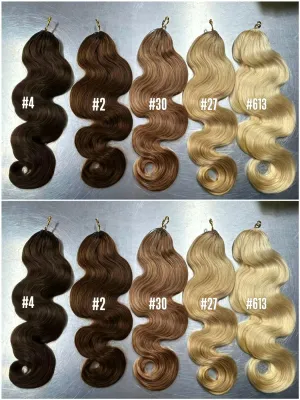 Body Wave Luxury Colored Crochet Hair Extensions(100 Grams With 80pcs Per Pack)