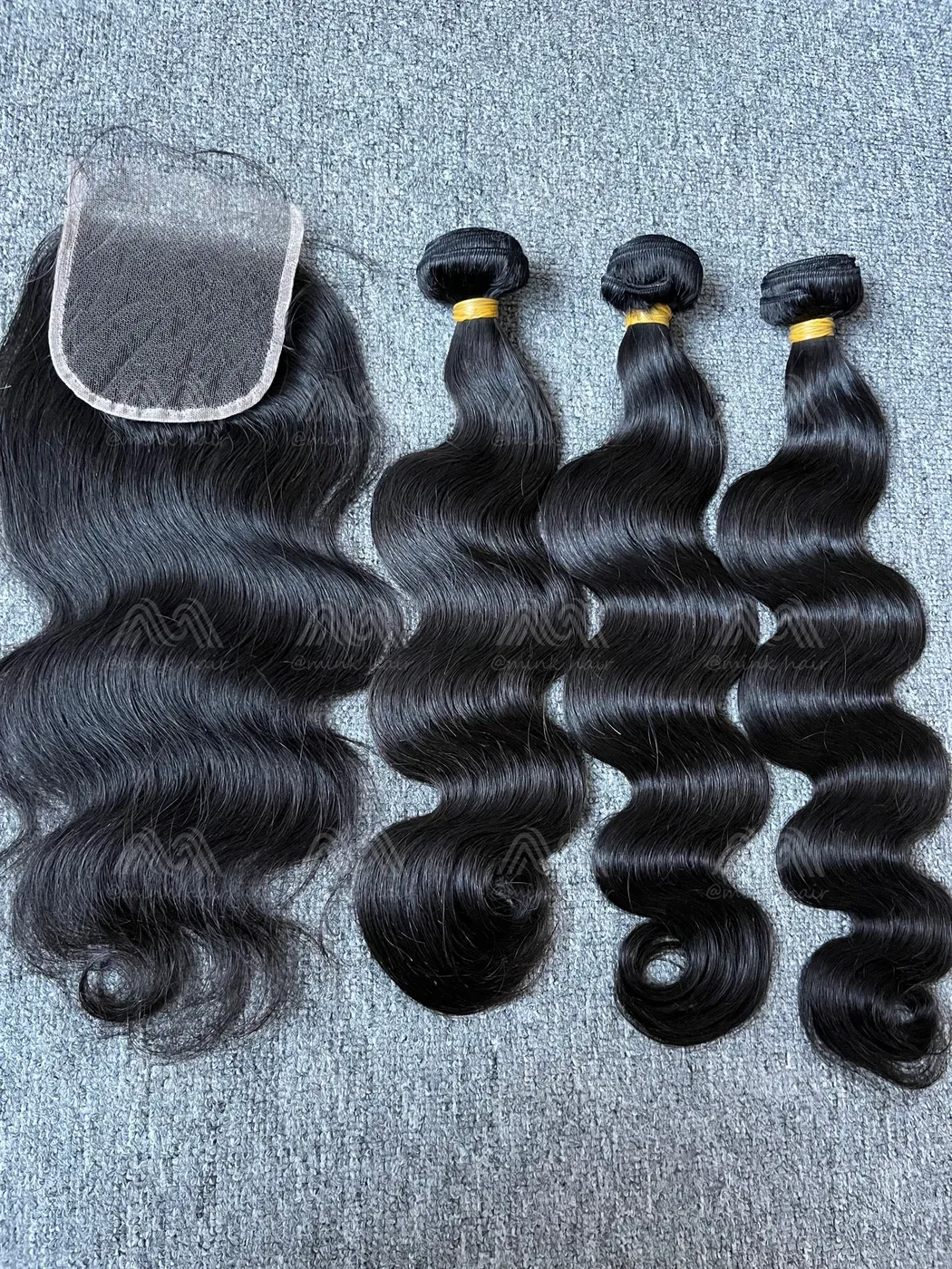 Raw Hair Body Wave 3 Bundles With 4X4 HD Closure Deals