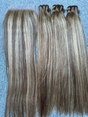 Luxury Hair Color #4/27/4 Straight Bundles