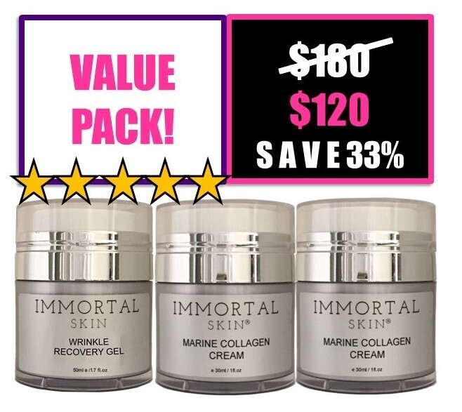 Marine Collagen &amp; Wrinkle Recovery Gel - 3 Jars Value Pack