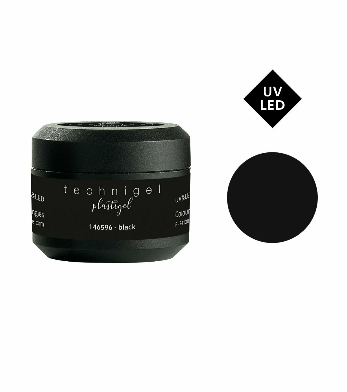 Gel Plastigel para uñas UV&LED black - 5g