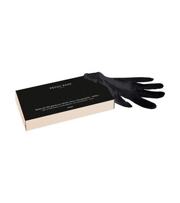 100 guantes de nitrilo – negros Tallas S