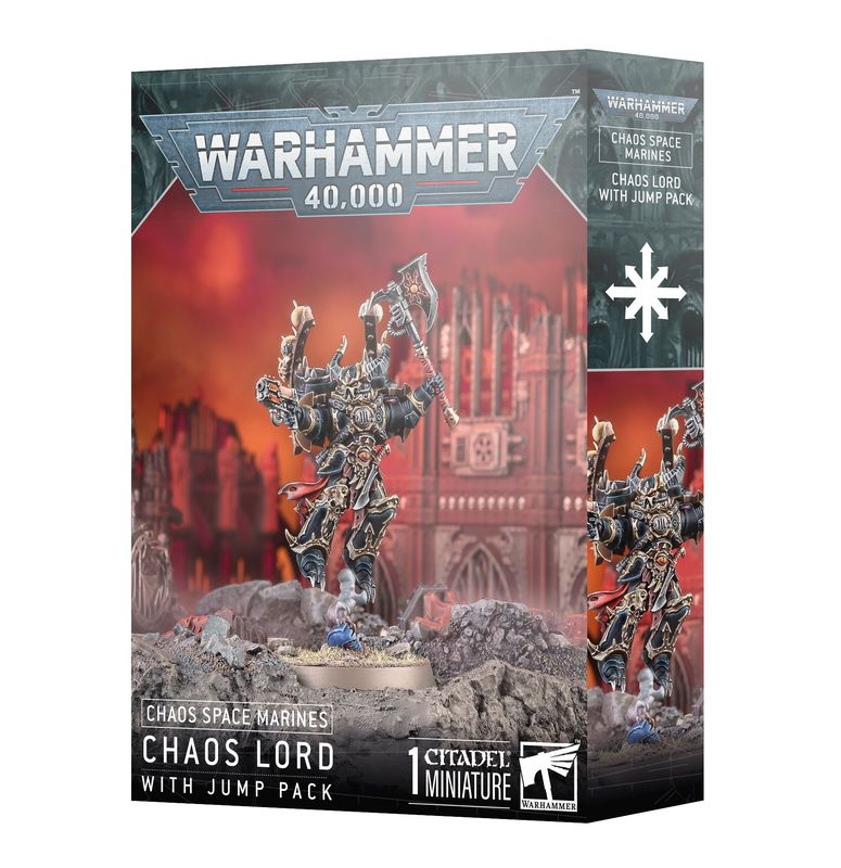 Chaos Space Marines: Chaos Lord with Jump Pack (Pre order)