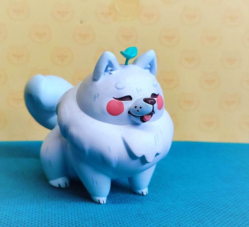 (Preorder) Mozza the Samoyed -Resin art toy