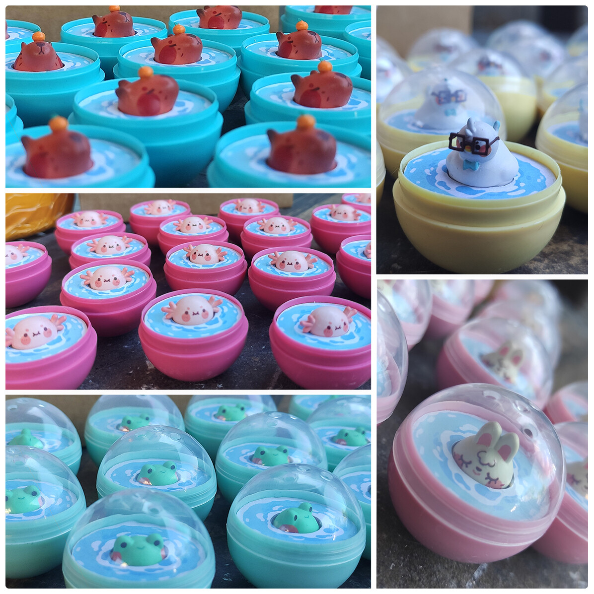 (Preorder) Gashapond capsules - Bathing critters, Choose your option: Random