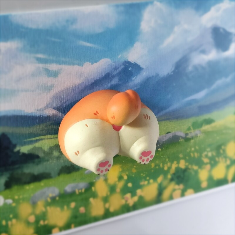 (Preorder) Corgi butt - Resin Magnet -