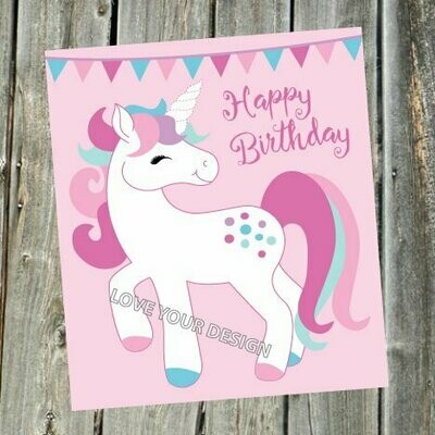 Pin horn on the Unicorn Birthday Gamed