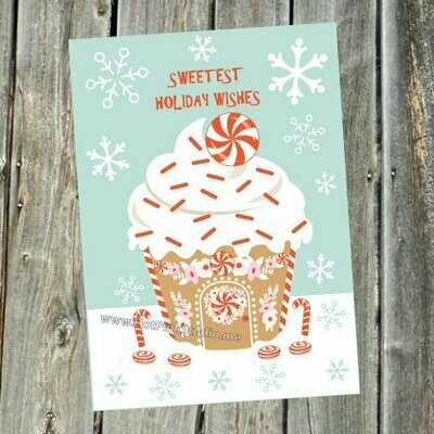 Holiday Gingerbread House Greeting Card 5x7