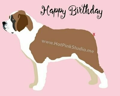 Game Pin the Tail on the Saint Bernard Dog Birthday Party Game INSTANT DOWNLOAD files Brown and White Dog