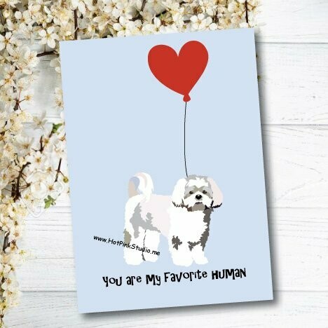Shih Tzu Dog Puppy Birthday Card For Your Love or Best Friend