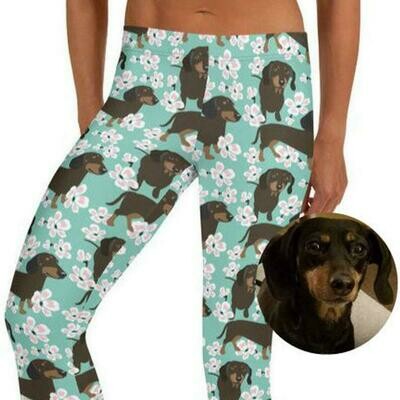 Dachshund Dog Womens Leggings / Yoga Pants Dog Mom Gift, Dog Lover
