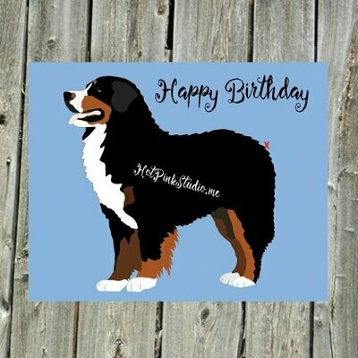 Bernese Mountain Dog Pin the Tail on the Dog Game for Birthday Party Digital
