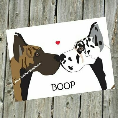 Great Dane Dog Valentine's Day Card, Birthday Card Anniversary
