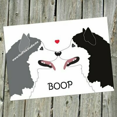 Alaskan Malamute Husky Dog Valentine's Day Card, Birthday Card Anniversary