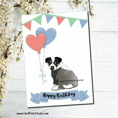 Puppy Australian Cattle Dog Birthday Card For Your Love or Best Friend