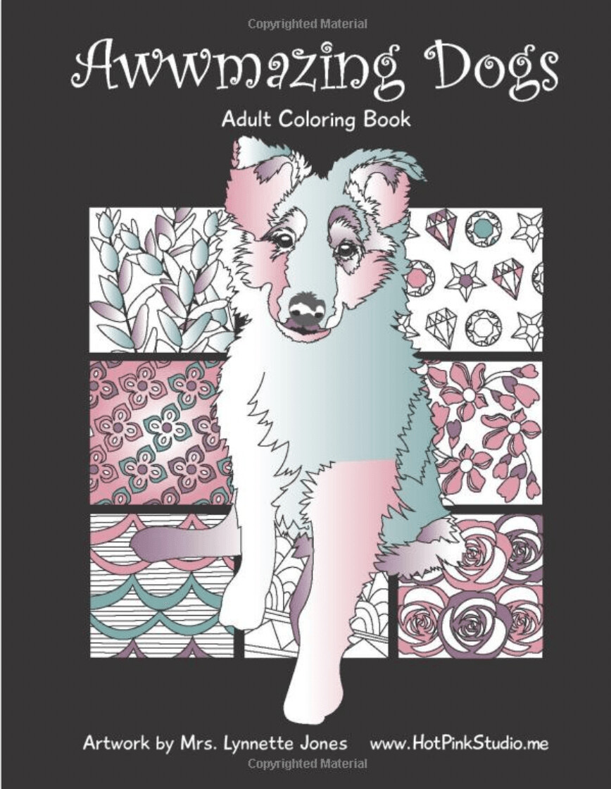 Awwmazing Dogs Adult Coloring Book: Stress Relieving