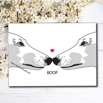 Dogs Kissing Valentine's Day Card, Birthday Card, Anniversary Card