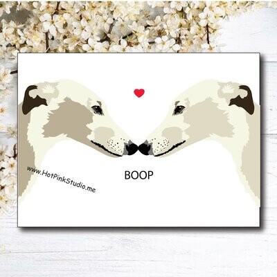 Grayhound Dog Valentine's Day Card, Birthday Card, Anniversary Card