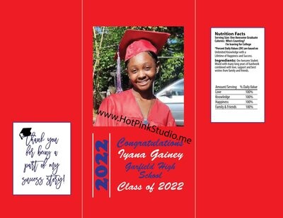 Class of 2023 Graduation Photo Potato Chip Bag label You Print PDF Files
