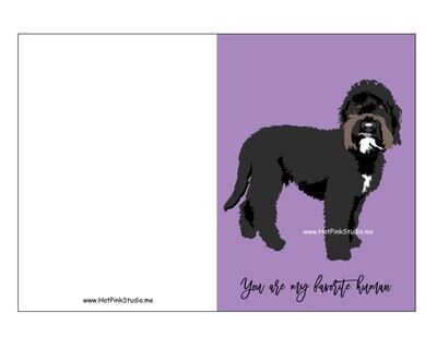 Whoodle Dog Puppy Happy Birthday Card For Your Love or Best Friend